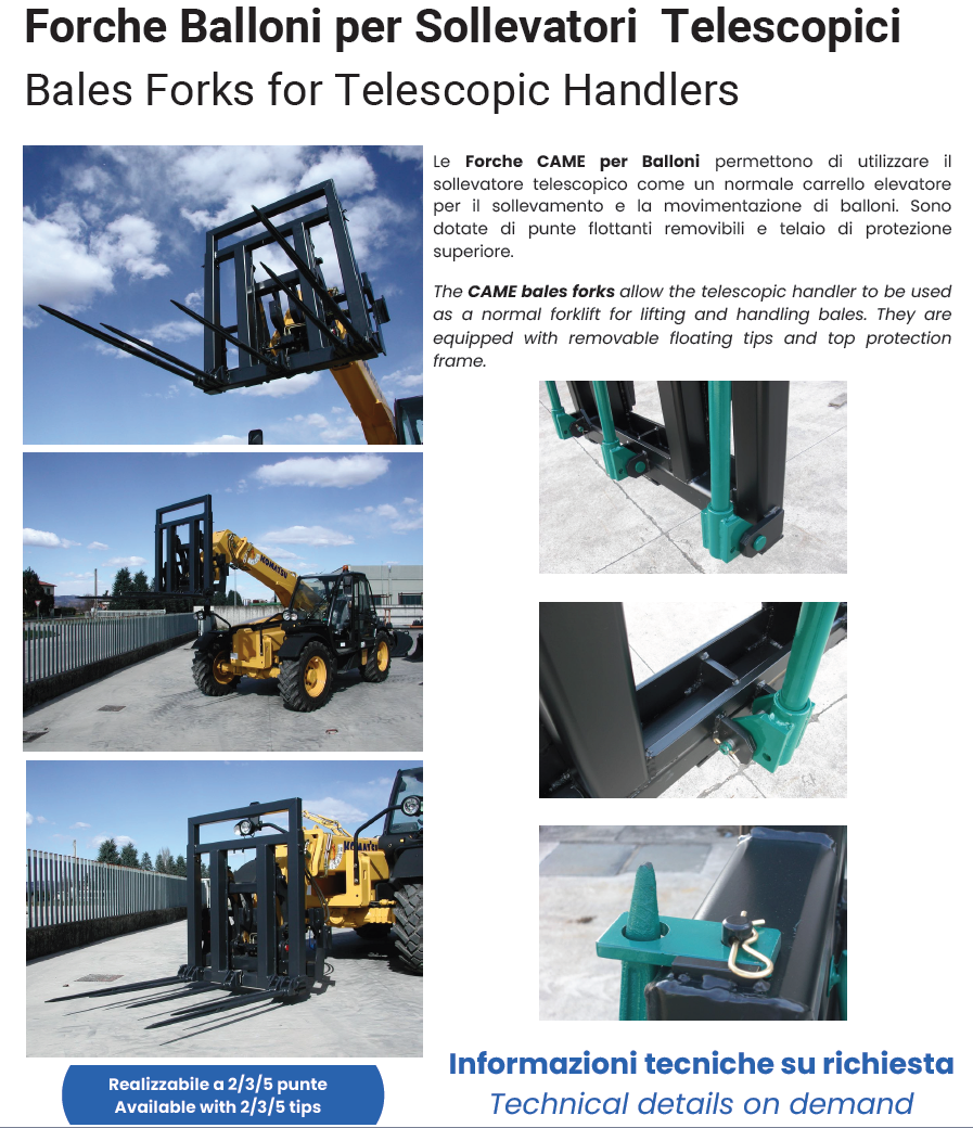 Forche per Balloni per Sollevatori Telescopici Scheda